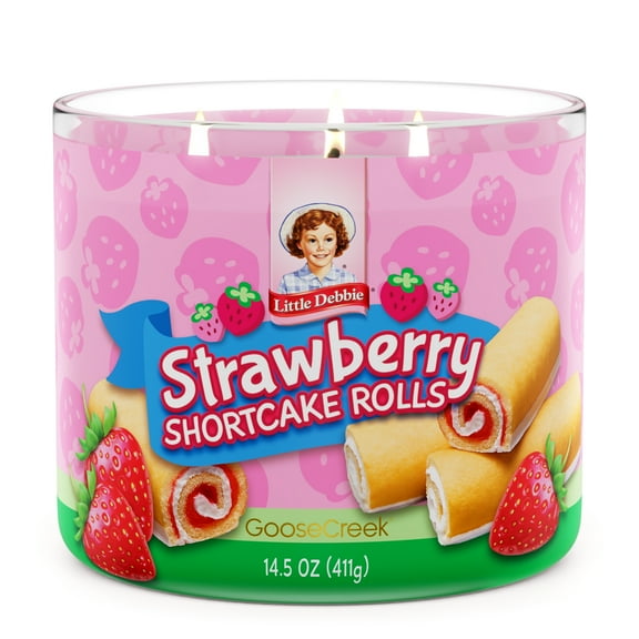 Goose Creek Little Debbie Strawberry Shortcake Scented 3-Wick Jar Candle 14.5oz