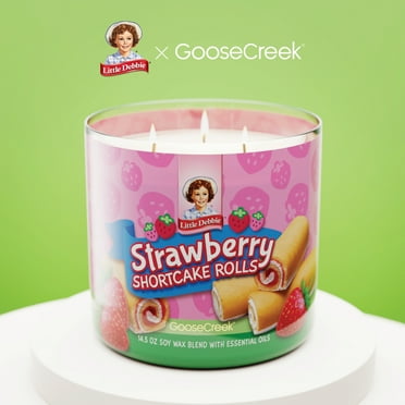 Goose Creek Little Debbie Strawberry Shortcake Scented 3-Wick Jar Candle 14.5oz