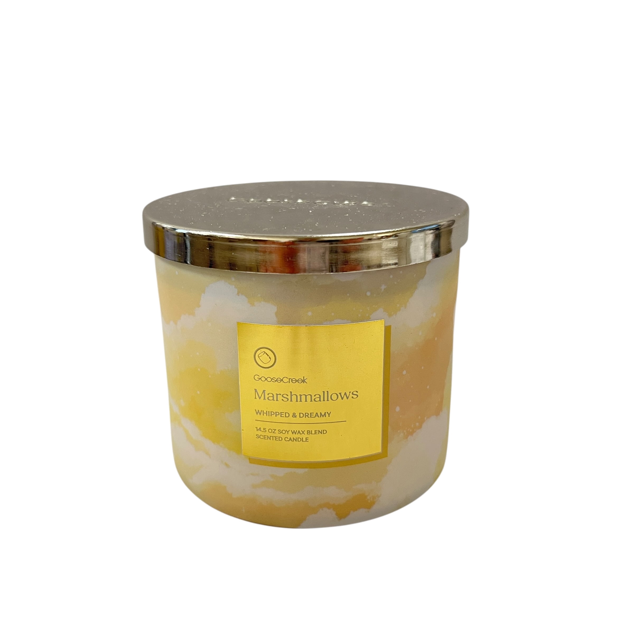 Goose Creek Marshmallows Scented 3 Wick Candle 14.5 oz Yellow / Gold Label