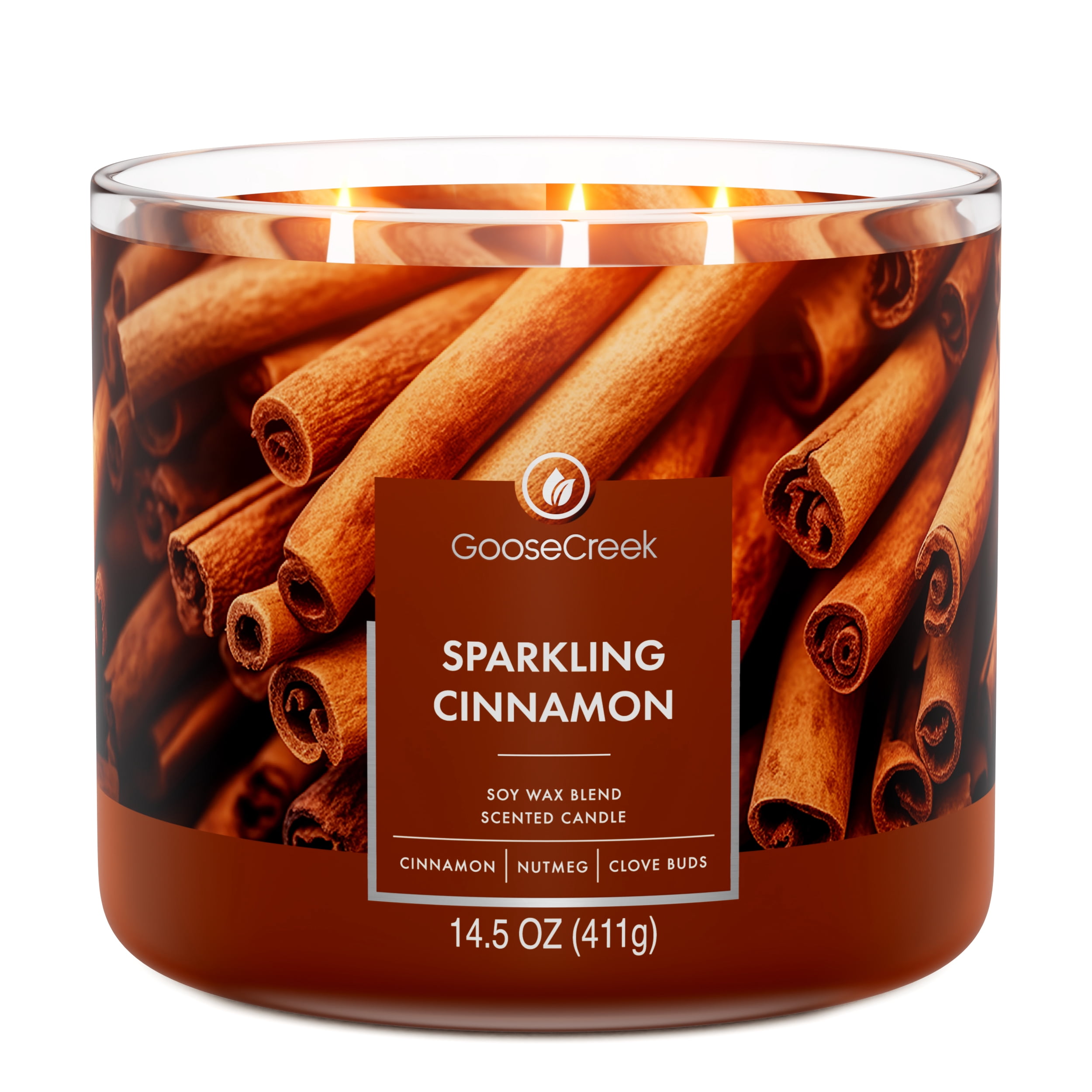 Goose Creek, Sparkling Cinnamon Scented 3-Wick Jar Candle, 14.5 oz
