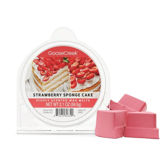 Goose Creek Strawberry Sponge Cake Scented Wax Melt, 2.1oz.