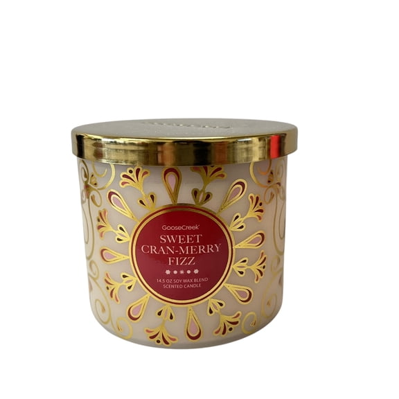Goose Creek Sweet Cran-Merry Fizz Scented 3 Wick Candle 14.5 oz