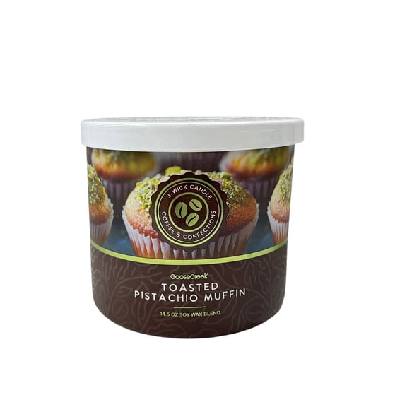 Goose Creek Toasted Pistachio Muffin Scented 3 Wick Candle 14.5 oz