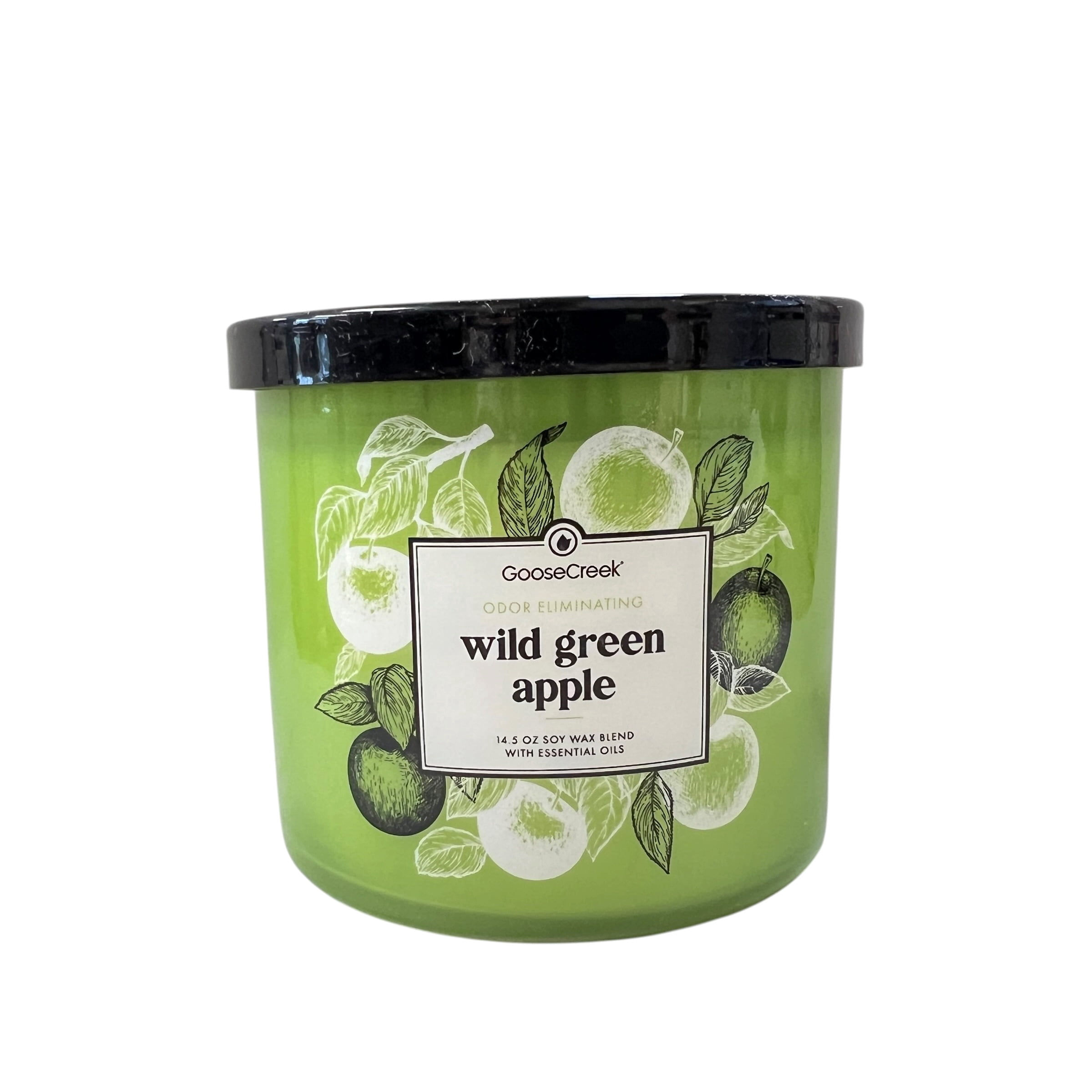 Goose Creek Wild Green Apple Odor Eliminating Scented 3 Wick Candle 14.5 oz