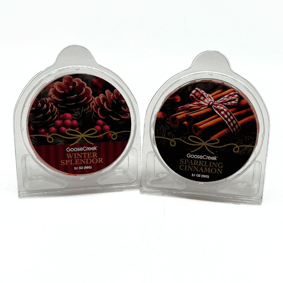 Goose Creek Winter Splendor & Sparkling Cinnamon Wax Melt 2pc set 2.1 oz each