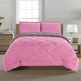 thumbnail image 1 of Goose Down Close Out Deal , 3pc Comforter Set-King/Cal King, Pink/Gray, 1 of 3