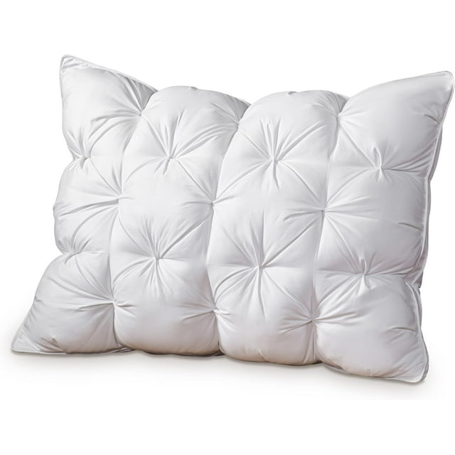 Goose Down and Feather Pillow for Side Sleepers,Premium Soft Down Fill