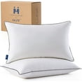 Goose Down Pillows Queen Size Set of 2, Luxury Hotel Collection Bed