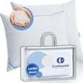 thumbnail image 1 of Goose Down and Goose Feather Pillow with 100% Cotton Shell King Size Pillows 2 Pack, 1 of 10
