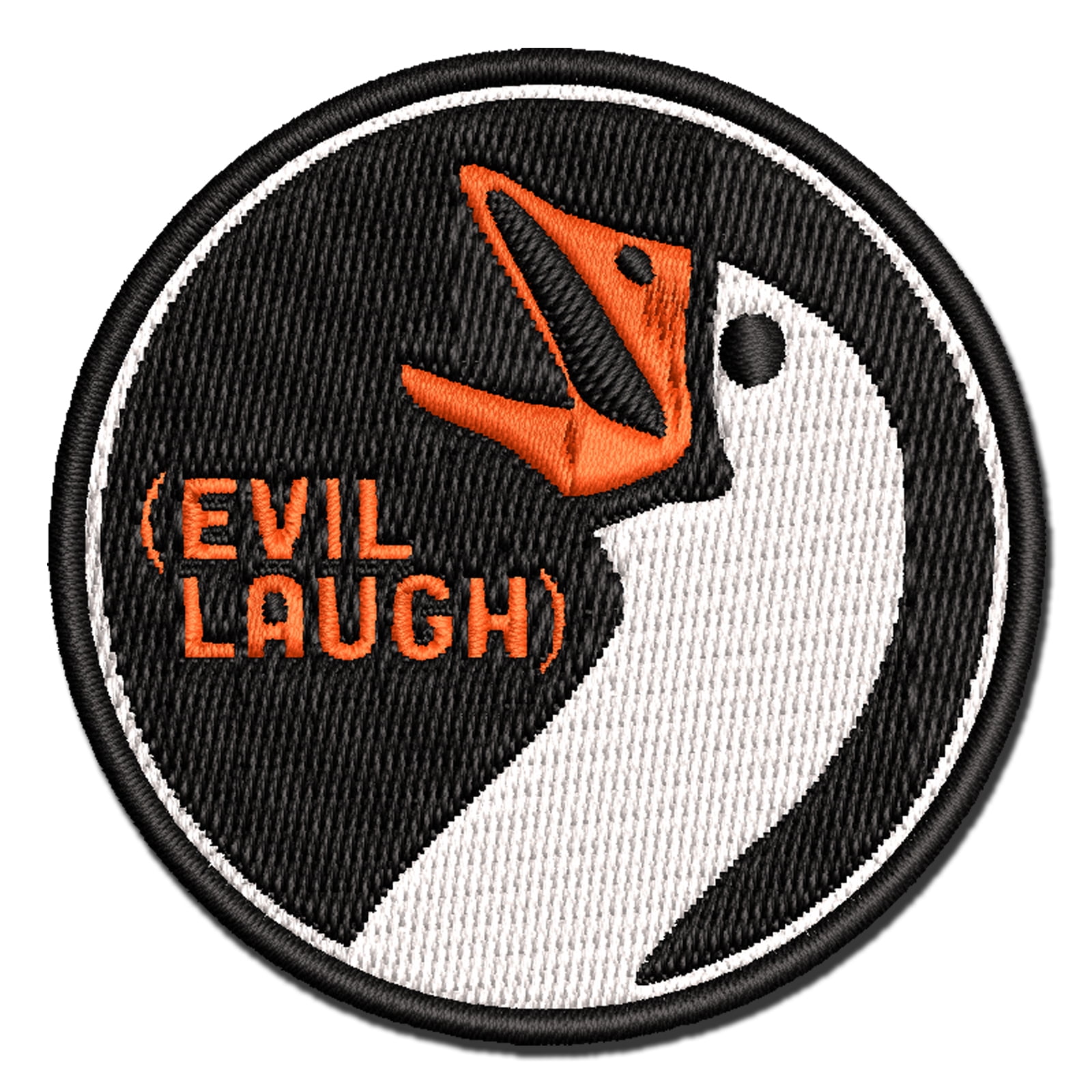 Goose Evil Laugh Applique Multi-Color Embroidered Hook & Loop Patch - 3.5 Inch Large