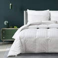 Goose Feather Down Comforter Twin Size All Season Down Comforter White
