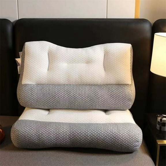 Goose Feather Down Fiber Pillows Standard Size Set of 1, Soft Pillows for Luxury Hotel Quality Gusseted Pillow 1 Pack, Bed Pillows for Sleeping, Breathable, Fluffy for Side, Back Sleepers