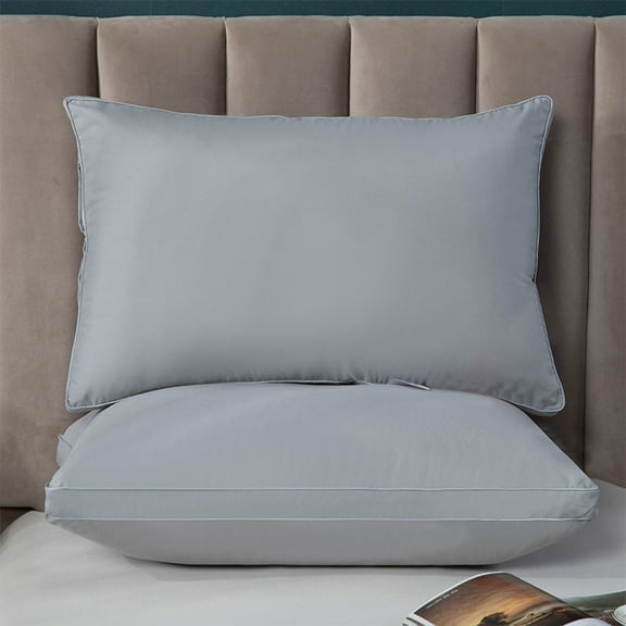 Goose Down Feather Pillows, Goose Down Pillows Standard, Pillows Queen Size - Hotel Bed Pillows for Sleeping Soft and Supportive Pillows for Side and Back Sleepers