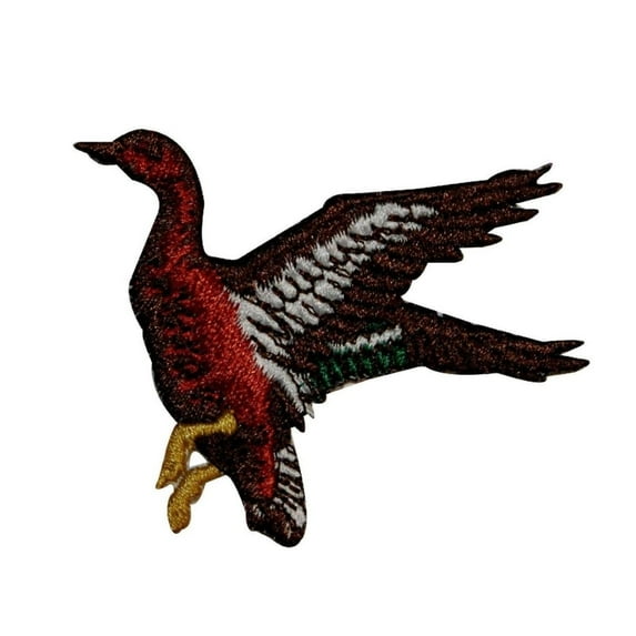 Goose Flying Patch Geese Hunting Sport Outdoors Embroidered Sew On Applique