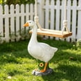 thumbnail image 1 of Goose Garden Statues, Large Porch Goose Statue, 14 Inch White Resin Goose for Front Porch, Garden Statues Animal Figurine Outdoor Decorative for Garden Patio, 1 of 6