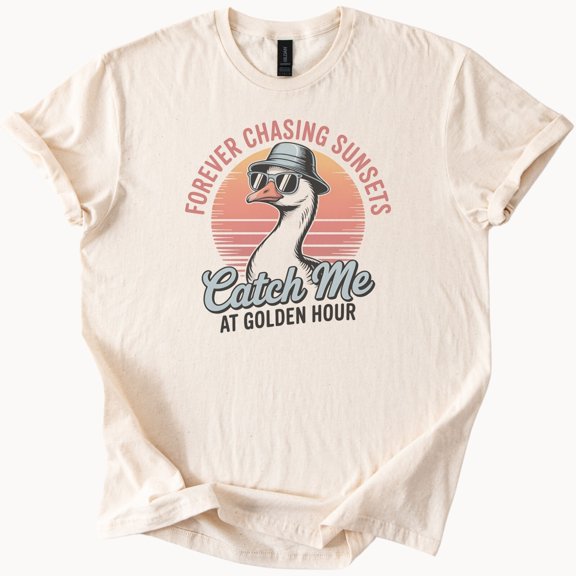 Goose Golden Hour Sunset Animal Lover T-Shirt