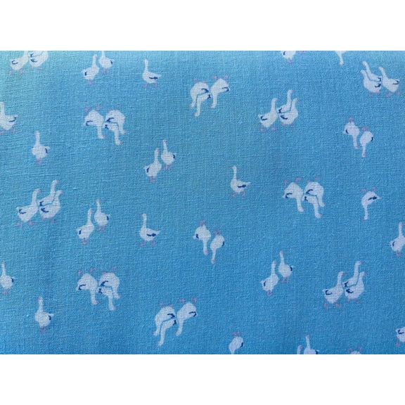 Goose - Goose Fabric - Kokka - Japanese Fabric - Double Gauze Cotton - Blue - 1021-5120-1