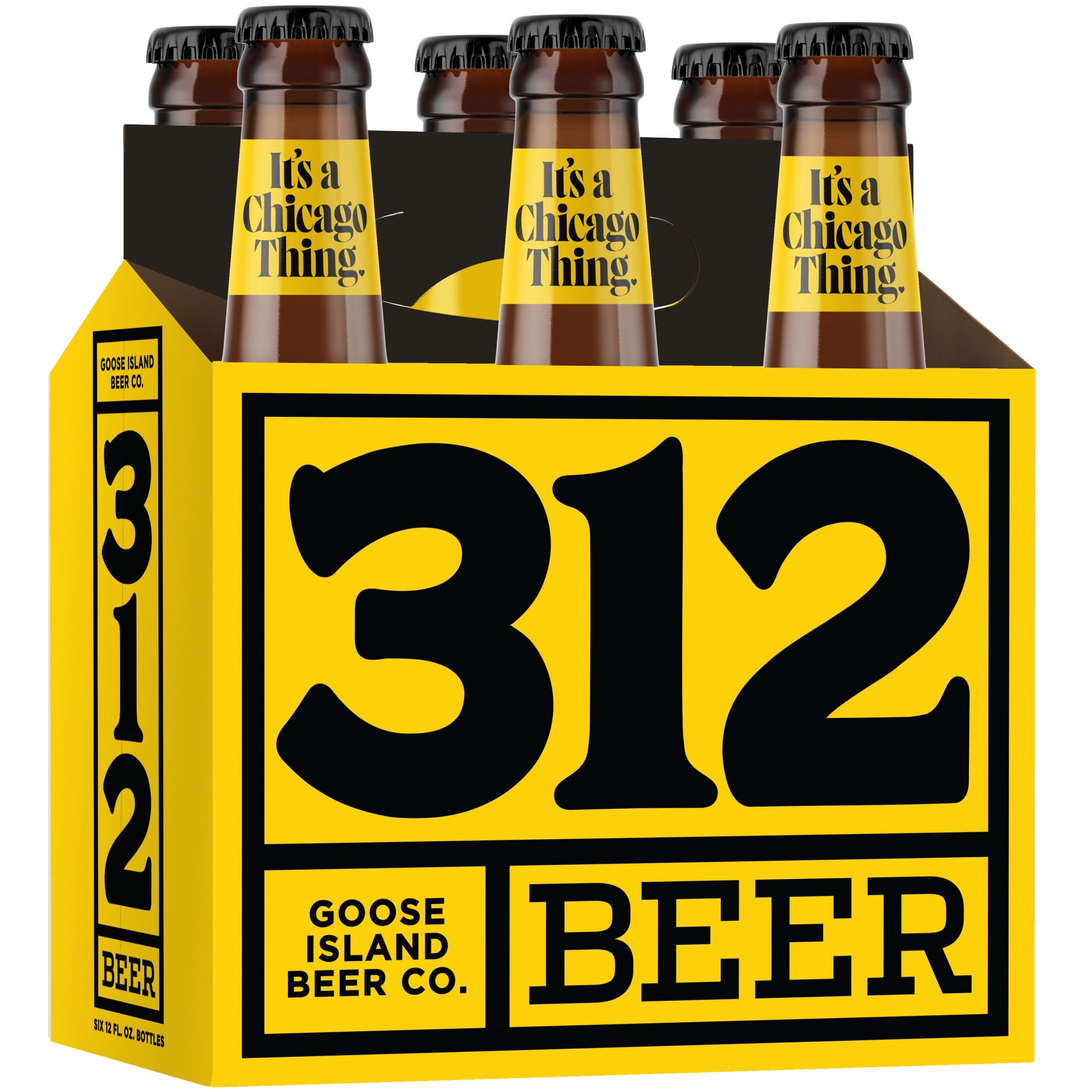 Goose Island 312 Urban Wheat Ale Craft Beer, 6 pack Beer, 12 fl oz Glass Bottles, 4.2% ABV