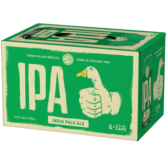 Goose Island IPA, 6 Pack 12 fl. oz. Cans, 5.9% ABV, Craft Beer