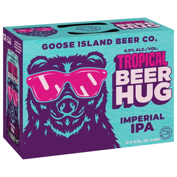 Goose Island Imperial IPA Tropical Beer Hug 12 pack 12 fl oz Aluminum Cans, Craft Beer, 9.9% ABV