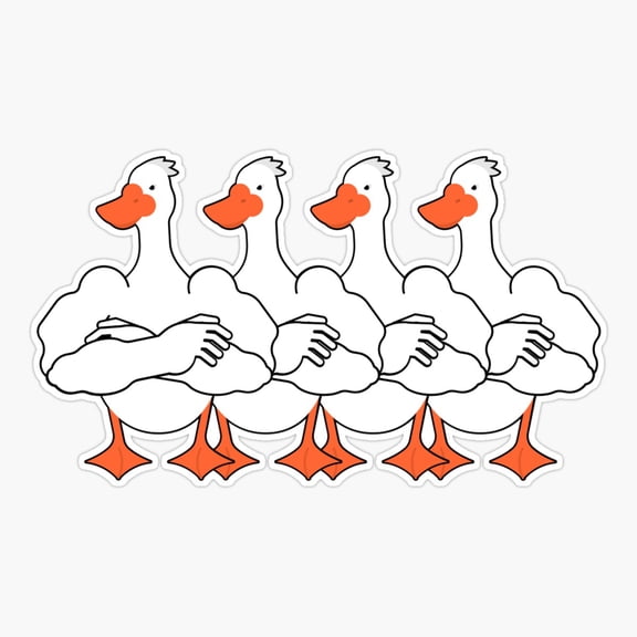 Goose Joke Duck Character Design Sticker