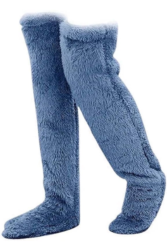 Goose Down Knee Socks for Christmas, Soxxy Over The Knee Socks with Goose Down Filling, Ultra Warm Fuzzy Long Socks for Women & Men, Cozy Winter Gift Idea