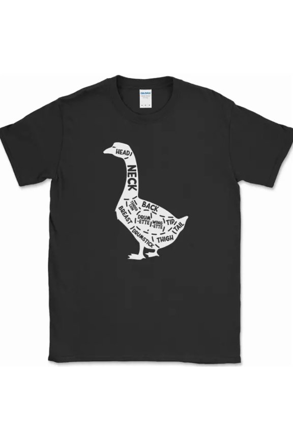 Goose Meat Cuts Butcher Graphic Design T-shirt