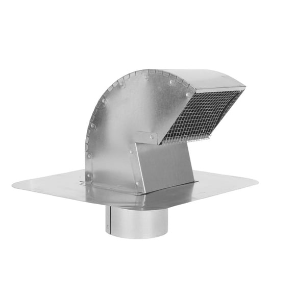RDP 4" Goose Neck Exhaust Roof Vent with Extension (Galvanized)