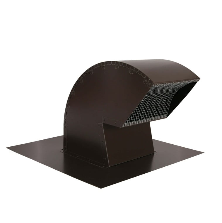 RDP 10" Goose Neck Painted Exhaust Roof Vent (Brown)