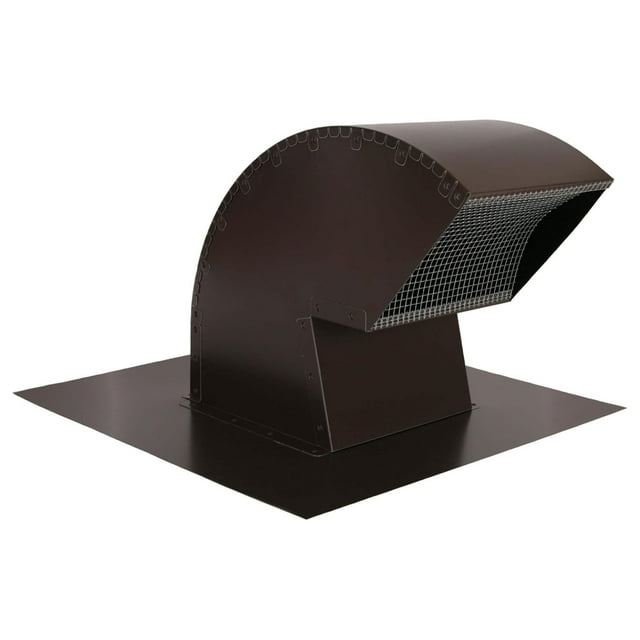 Goose Neck Painted Exhaust Roof Vent (10 Inch, Brown)