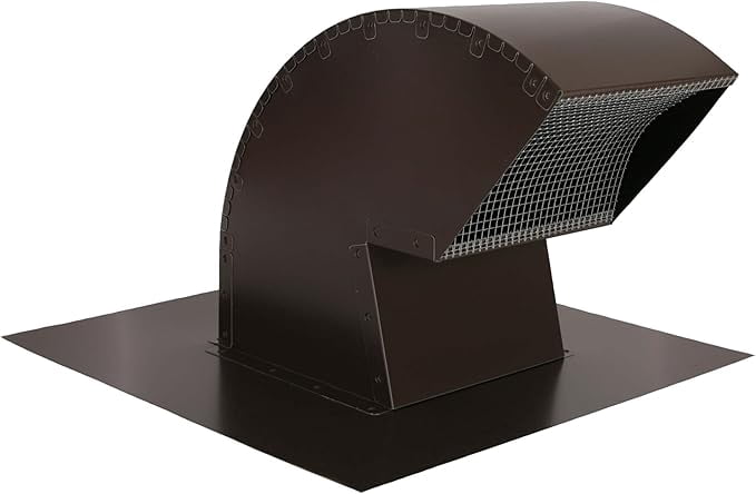 Goose Neck Painted Exhaust Roof Vent (6 Inch, Brown)