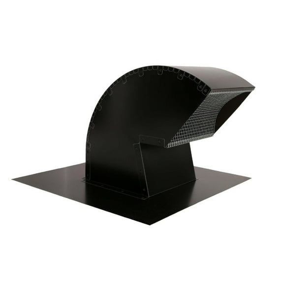 RDP 8" Goose Neck Painted Exhaust Roof Vent (Black)