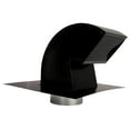Goose Neck Painted Exhaust Roof Vent with Extension (8 Inch, Black