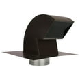 Goose Neck Painted Exhaust Roof Vent with Extension (8 Inch, Brown
