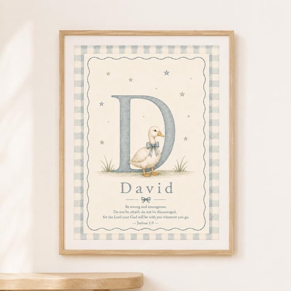 Goose Nursery Name Initial Wall Art Home Decor