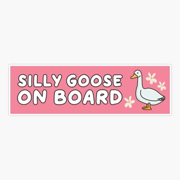 Goose On Board Car Bumper Sticker