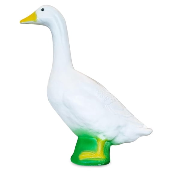 Goose Outdoor Lawn and Garden Statue, 23" Tall Animal Figurine for Patio, Balcony, or Front Porch Decor, White