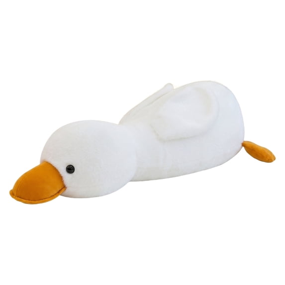Goose Plush Stuffed Animal, Long White Lying Duck Stuffed Pillow, Soft Fluffy Animal Plush Toy for Sleeping Decor Holiday Gift