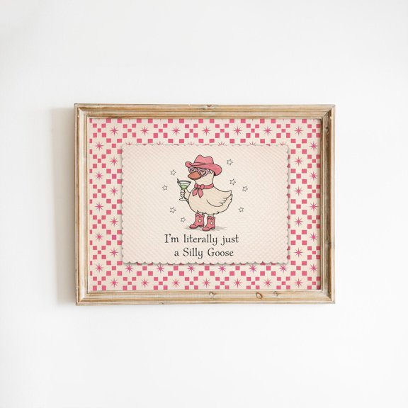 Goose Quote Cute Duck Room Wall Decor Unframed Paper Print