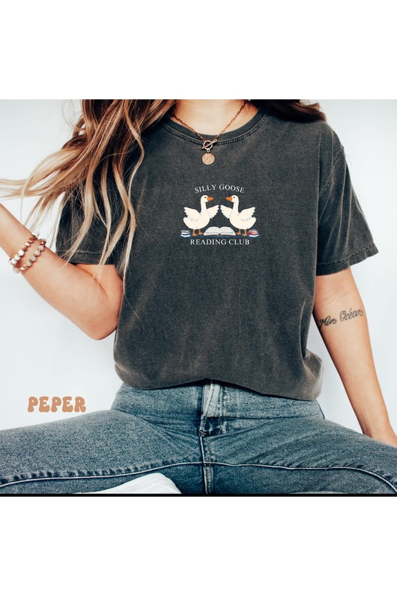 Goose Reading Club T-Book Lover, Aesthetic Reading Sweater, Books T-Books Lover Books Lover, F1844