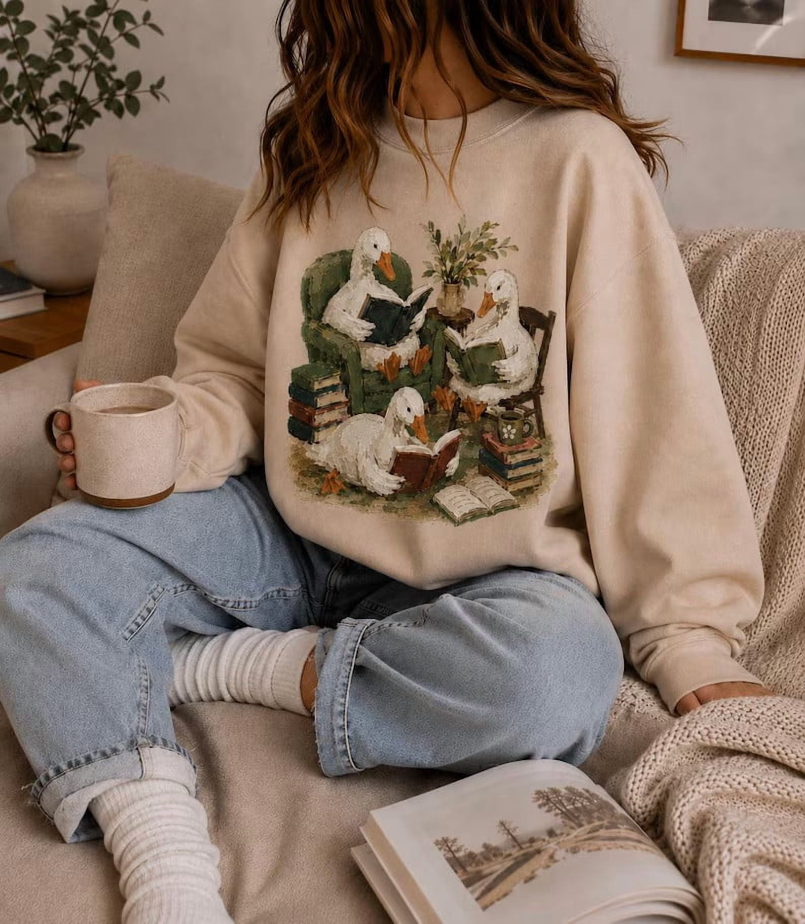 Goose Reading Sweatshirt - Walmart.com