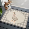 thumbnail image 1 of Goose Ribbon Tie Washable Entry Rug 2x3 Gray Plaid Modern Funny Animal Rustic Low Pile Indoor Door Mat with Rubber Backing Thin Area Rug for for Entrance, Bedroom, Kitchen, Laundry, Bathroom, 1 of 9