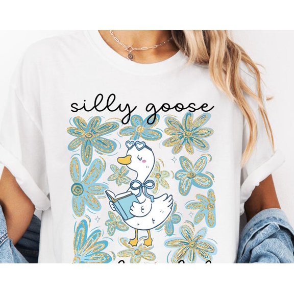 Goose Shirt, Floral Teacher Club T-Shirt, Cute Back to School Tee, Teacher Appreciation , Teacher