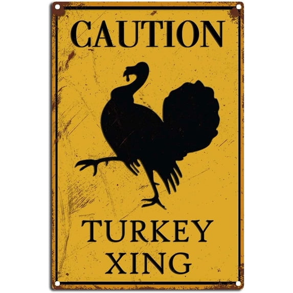 Goose Sign Caution Goose Xing Tin Sign Warning Animal Road Sign Wall Decor for Home Wall Decor Coffee Bar 8x12inch-Tin Sign