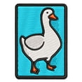 thumbnail image 1 of Goose Standing Ominously Applique Multi-Color Embroidered Hook & Loop Patch - 3.5 Inch Large, 1 of 5