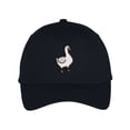 thumbnail image 1 of Goose Standing Ominously Low Profile Cotton Adjustable Baseball Cap Dad Hat for Men Women Embroidered Design - Dark Blue, 1 of 5