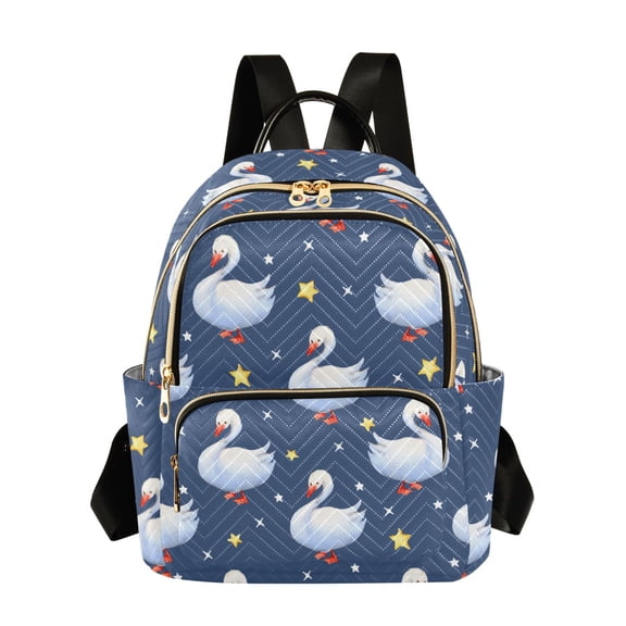 Goose Star Pattern Fashion Backpack Quilted Lightweight Women Travel Daypack 14L