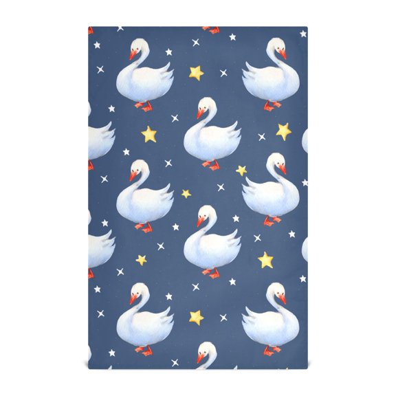Goose Star Pattern Kitchen Towels Waffle Weave Decorative Tea Towels Multi Use Dishcloths 28x18in
