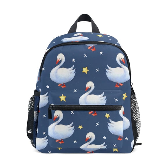 Goose Star Pattern Mini Backpack Cute Small Backpack with Chest Strap and Whistle Ages 3-8