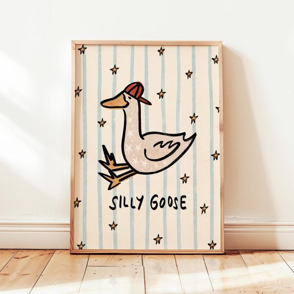 Goose Stars Playroom Wall Art Print